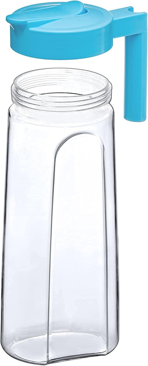Amazing Abby - Slim - Tritan Pitcher (64 oz), Unbreakable Plastic Water Pitcher with Lid, BPA-Free, Heat-Resistant, Dishwasher-Safe, Great for Bot...