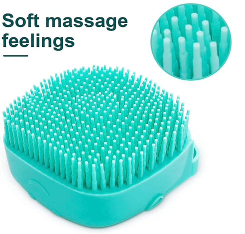 Pet Bath Massage Brush Puppy Dog Cat Grooming Cleaning Soft (Blue)...