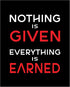Posterizer 1 pcs-nothing is given, everything is earned-Workplace & Office Art-Men's Art Collection-Gift for Entrepreneurs-decor for office wall- ...