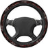 Swono Car Steering Wheel Covers Red Black Floral Beautiful Floral at The Border Creative Design Universal for Women Girls Soft Neoprene Anti-Slip ...