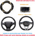 Car Steering Wheel Cover, 15 Inch Steering Wheel Protector Car Decorations for Women Men, Leather Elastic Anti-Slip Auto Kit Replacement, Car Inte...