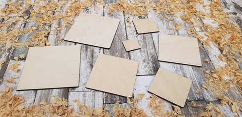 Natural Pine Wood MDF Board Square - Smooth Surface for Painting and Decorating, Ideal for DIY Crafts and Home Decor Projects (3 Inches, 4)...