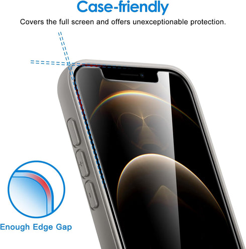 JETech Screen Protector for iPhone 12 Pro Max 6.7-Inch, Tempered Glass Film, 3-Pack...