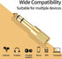 4 Pcs 6.35mm (1/4 inch) Male to 3.5mm (1/8 inch) Female Stereo Headphone Adapters, 3.5mm/1/8'' Female to 6.35mm/1/4'' Male Stereo Audio Adapter Ja...