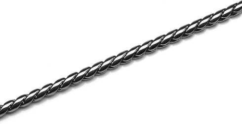 Mogoko Stainless Steel Dog Choke Chain Collar, Puppy Metal Snake Chain Pet Show Slip Collar Choker for Training Walking (Black;16.0"*3.0mm)...