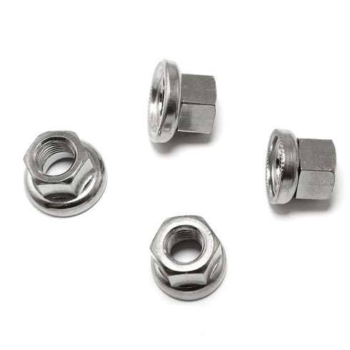 4pcs Track Nut Bicycle Bike Wheel Hub Axle Nuts M10 Rear Axle Nuts + M9 Front Axle Nuts Bicycle Accessories 7075 Aluminum Alloy Screw...