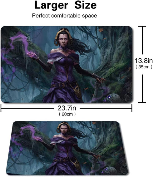 Liliana, Waker of The Dead - Board Game TCG Playmat Table Mats Size 23.6X13.8 inch Games Mousepad Compatible for TCG MTG Playmat Bag...