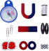 School Science Magnets Set for Kids Magnet Kit Fun Experiment Tool Physics Educational Toys Games for Children Teen Including Horseshoe/Ring/Horse...