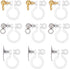 UNICRAFTALE about 30pcs 3 Styles Clip-on Earring Component 304 Stainless Steel Findings Golden & Stainless Steel Color Clip-on Earring with Loop f...