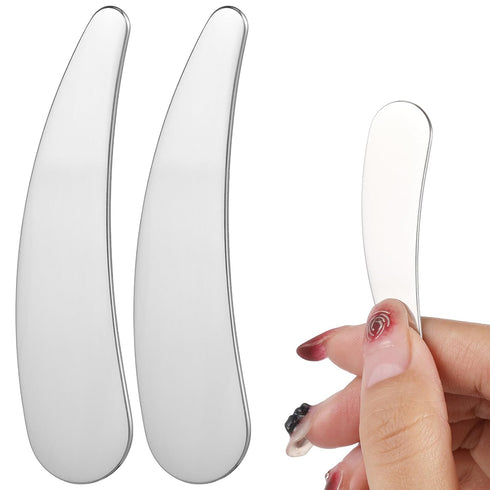 minkissy Makeup Spatula Small Metal Cosmetic Spatula Stainless Steel Handheld Cream Spatula Skincare Accessories for Mixing And Sampling Skin Care...