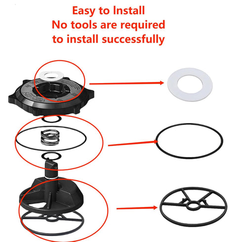 SP0714T Pool Filter Valve Seal Replacement Kit with Hayward Sp0714t Vari-Flo XL Valve and SPX0714CA O-Rings Gasket...