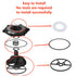 SP0714T Pool Filter Valve Seal Replacement Kit with Hayward Sp0714t Vari-Flo XL Valve and SPX0714CA O-Rings Gasket...