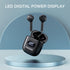 T11 Wireless Earbuds for iPhone Android with LED Power Display for Small Ears, 50H Play Time, Waterproof Earbuds Wireless Bluetooth with Mic (Blac...