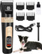 Dog Clippers for Grooming, 4-Speed & LCD, Low Noise Electric Dog Trimmer for Grooming, Cordless Rechargeable Dog Hair Clippers, Super Quiet for Do...