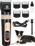 Dog Clippers for Grooming, 4-Speed & LCD, Low Noise Electric Dog Trimmer for Grooming, Cordless Rechargeable Dog Hair Clippers, Super Quiet for Do...