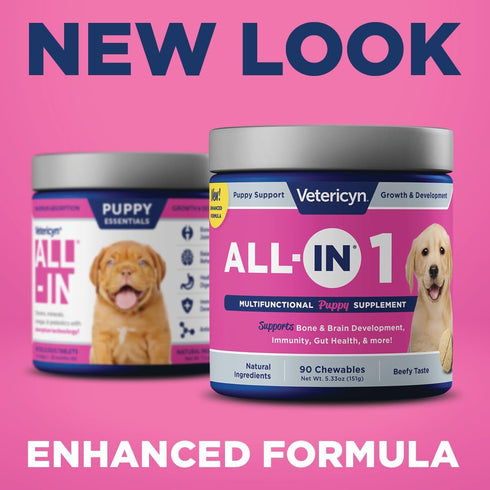Vetericyn ALL-in 1 Multifunctional Puppy Supplement | Digestive Enzymes + Antioxidant Immune Support for Puppies + Vitamins, Minerals, Prebiotics,...