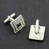 V & L Black Silver Crystal Cuff links – Fancy Unique Elegant Sparkling Luxury Gem Stone Cufflinks for men in Square - Perfect for Wedding, Formal,...