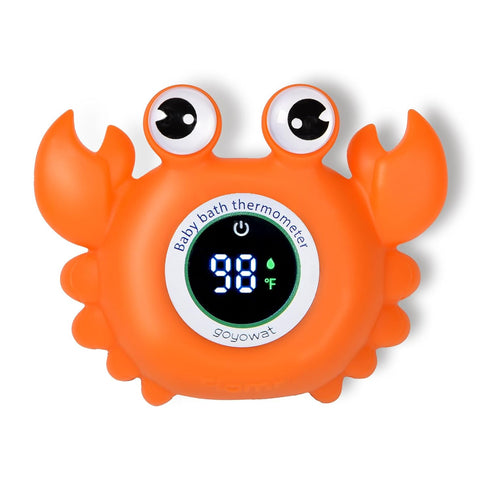 Baby Bath Thermometer,Newborn Swimming Safety Toy Thermometer?Bathtub Water Thermometer,Large Eyed Crab Toy Floating Water Temperature Gauge Baby ...