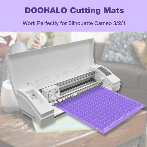 DOOHALO Cutting Mat for Silhouette Cameo 4 Cutting Machine Varietygrip Cutting Mat 12 X 12 inch 3 Pack Replacement Adhesive Mats for Silhouette Cu...