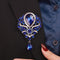 Kercisbeauty Wedding Bridal Black Teardrop Crystal Brooch Pin for Women Girls Special Occasion Accessories...