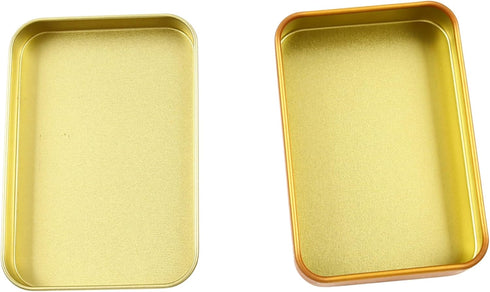 2Pack Portable Dental Floss Box, 3.4 * 2.3 * 0.7inch / 87x60x18mm Empty Reusable Floss Holder,Small Dental Floss Dispenser for Travel,Outdoor(Gold...