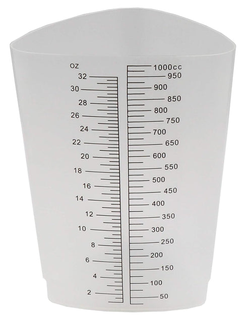 Graduated Triangular Polypropylene Laboratory Container 32 ounce/1000 Cubic Centimeter - Pack of 10...