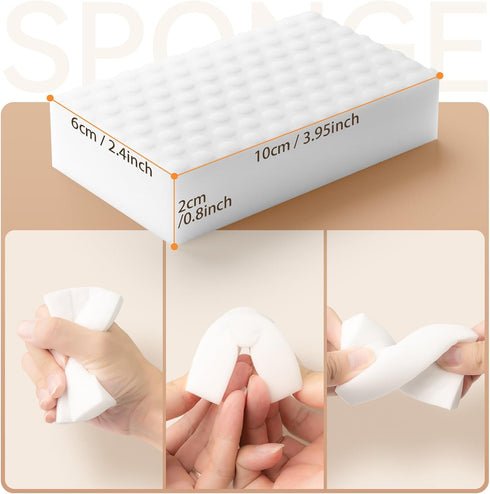 Magic Sponge Eraser,10 Pack 2X Density Extra Thick Melamine Sponge,Household Extra Large Cleaning Pads?Melamine Foam, No Scratches Cleaning Sponge...