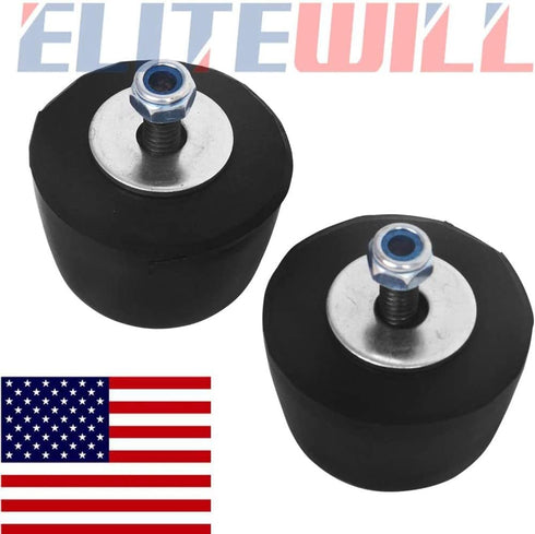 ELITEWILL 2 PC Hood Bumper Stops Fit for Jeep Wrangler 1987-2016 Cushion Stoppers Black Rubber...