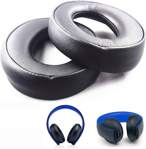 Replacement EarPads for Sony PS3 PS4 Gold Wireless Playstation 3 Playstation 4 CECHYA-0083 Stereo 7.1 Virtual Surround Headphones Ear Cushions Pil...