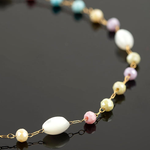 UMAOKANG 3 Meters Colorful Bead Chain for Jewelry Making Gold Plated Stainless Steel Jewelry Making Chain for Women Necklace Bracelet DIY...