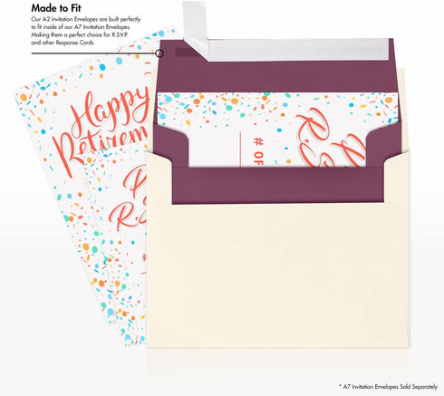 LUXPaper A2 Invitation Envelopes | Peel & Press | 4 3/8" x 5 3/4" | Vintage Plum | 80lb. Text | 50 Qty...