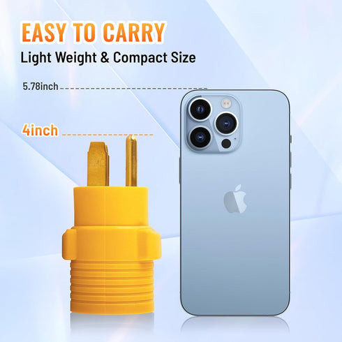 NEMA 6-50P to 14-50R EV Tesla Charger Adapter Cord, 240V 50 Amp 3 Prong Welder Plug to 4 Prong EV Charging Connector, Welder Welding Dryer EV Char...