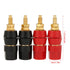 4 Pcs Banana Socket Test Probe Audio Speaker Terminal Binding Post Banana Plug Jack Socket Adapter Connector for 4mm Banana Plugs Black and Red...