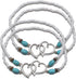 Elastic Beaded Ankle Bracelet for Women Double Layered Beaded Anklet Silver Hearts Stretch Anklet Boho Colorful Beach Anklets Cute Heart Foot Jewe...