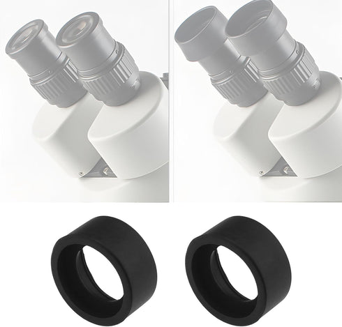 4Pcs 2 Pair 32-36mm Eyepiece Cover Eyepiece Binocular Eye Cups Guard Cups Stereo Microscope Accessory for Stereo Microscope, Soft Rubber, Flat Ang...
