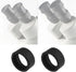 4Pcs 2 Pair 32-36mm Eyepiece Cover Eyepiece Binocular Eye Cups Guard Cups Stereo Microscope Accessory for Stereo Microscope, Soft Rubber, Flat Ang...