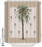 Palm Tree Shower Curtain Set with Hook 36" x 72",Tropical Summer Beach Plant Leaves Washable Cloth Polyester Fabric Shower+Curtain,Waterproof Bath...