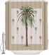 Palm Tree Shower Curtain Set with Hook 36" x 72",Tropical Summer Beach Plant Leaves Washable Cloth Polyester Fabric Shower+Curtain,Waterproof Bath...