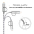 Multi Charging Cable 6.5Ft/2M MFi Certified 2Pack USB A to Lightning/Micro USB Cables 2 in 1 Nylon Braided Charge and Sync Charger Cord for iPhone...