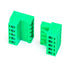 2 Set 5.08mm 5 Pin Male & Female Phoenix Type Connector No Soldering Green PCB Screw Terminal Block 5 Pole...