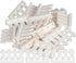 Fence Building Block Set, 20 Pieces Building Accessories for Garden Trees/Flowers/Farm Animal, Compatible with Classic Building Bricks (Cream Colo...