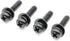 ReplacementScrews 1 Set of Metric Screws (Model RS-198126) Pan Head - Philips Drive - Black Plated (Pack of 4)...