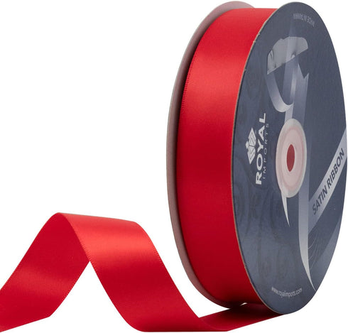 Royal Imports Satin Double Face Fabric Ribbon (1") for Gift Wrapping, Bow Making, Hair Decoration, Holiday, Wedding, Floral Crafts- 50 YDS Roll - ...
