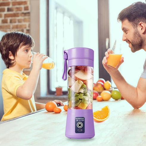 Portable Blender Cup,Electric USB Juicer Blender,Mini Blender Portable Blender For Shakes and Smoothies, juice,380ml, Six Blades Great for Mixing,...