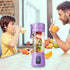 Portable Blender Cup,Electric USB Juicer Blender,Mini Blender Portable Blender For Shakes and Smoothies, juice,380ml, Six Blades Great for Mixing,...