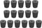 MECCANIXITY Rubber Tapered Plug 18mm to 24mm Solid Test Tubes Bungs Stopper with Hole Black for Lab Home 16 Pieces...