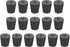 MECCANIXITY Rubber Tapered Plug 18mm to 24mm Solid Test Tubes Bungs Stopper with Hole Black for Lab Home 16 Pieces...