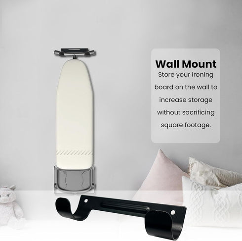 Ironing Board Hanger Wall Mount Ironing Board Holder Organizer Wall Rack for Laundry Rooms Space-Saving Storage Rack Hanging Shelf Hanger with Scr...