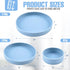 3-Pack Baby Round Silicone Plates and Bowl Set, Unbreakable Dinner Plates and Bowls, Baby Feeding Set Silicone Plates, Microwave & Dishwasher Safe...