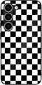 Tnarru Compatible with Samsung Galaxy S23+ Case Checkered Pattern Hard PC Back and Soft TPU Sides Scratchproof Shockproof Protective Case for Sams...